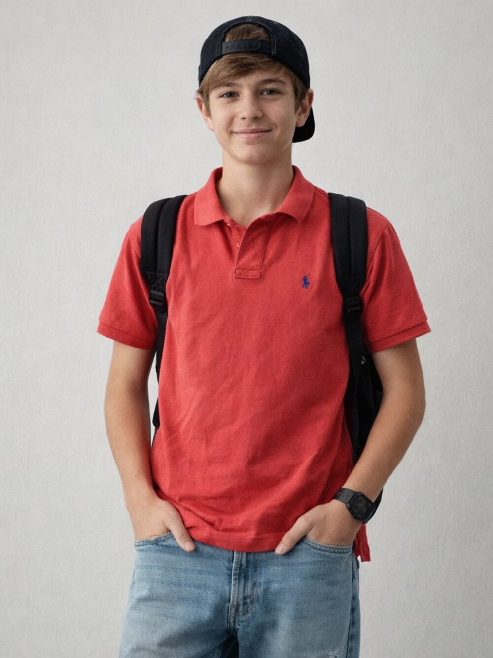 Polo Ralph Lauren Mesh Polo Shirt Boys size 14/16 Coral Pink